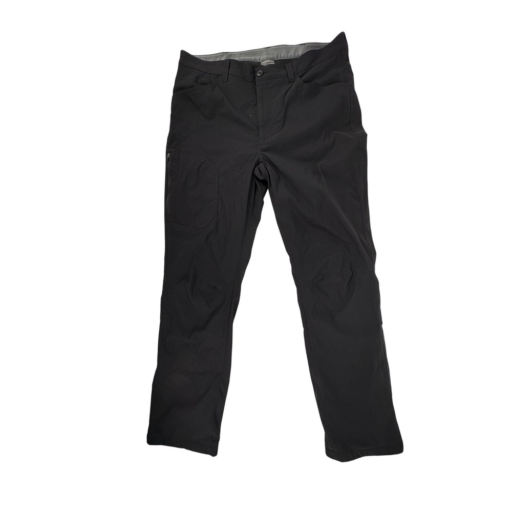 Eddie Bauer Mens Fleece Lined Tech Pants Black‎ 38x34 Insulated Hiking Outdoor